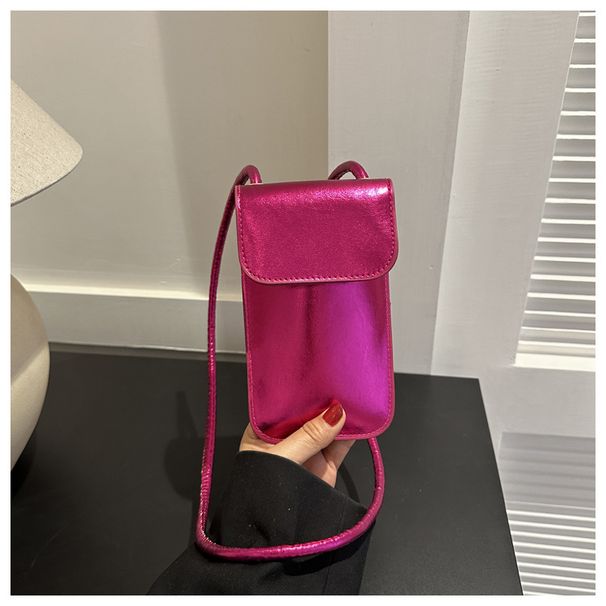 Portafogli per telefono, borsa per cellulare, borsa a tracolla da donna, piccola, nuova moda, portamonete verticale laccato, stile coreano, borsa a tracolla alla moda, tendenza_voghion.com