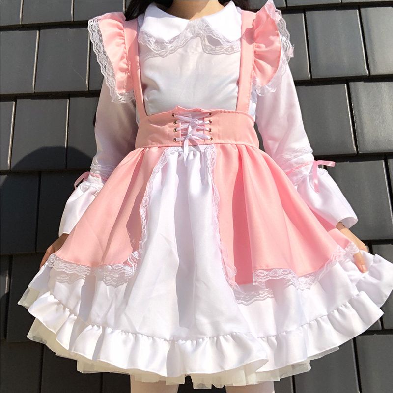 Ružičasta odjeća mekane djevojke Lolita Alice u zemlji čudesa kostim sobarice u restoranu cosplay_voghion.com