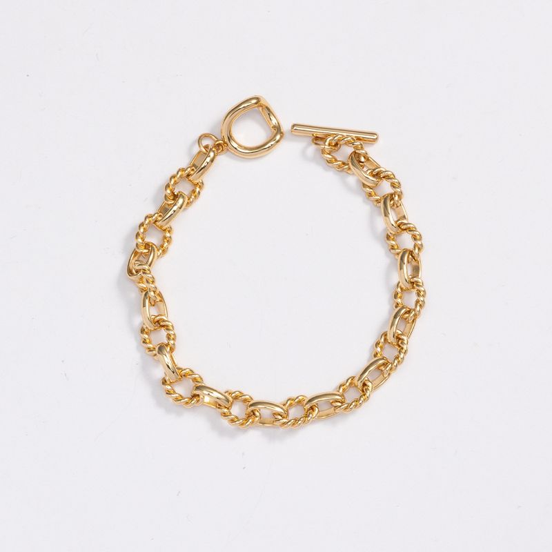 Luxury High-End Palace Style Braided Gold Bracelet For Women French Artistic Personality Chain Jewelry_voghion.com