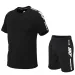 Herren Trainingsanzüge Sommer Herren T-Shirt und Shorts Sport Zweiteiliges Lauffiess Kurzarmset Bequem Atmungsaktiv_voghion.com