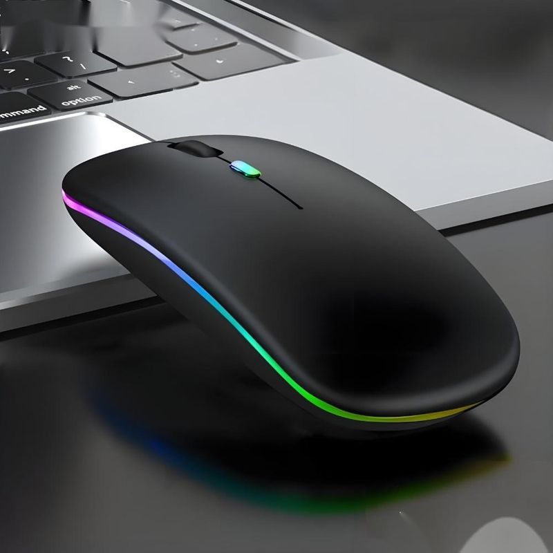 Bluetooth-Licht-aufladbare leise ultradünne Büro-Tablet-Business-Dual-Mode-Wireless-Maus_voghion.com