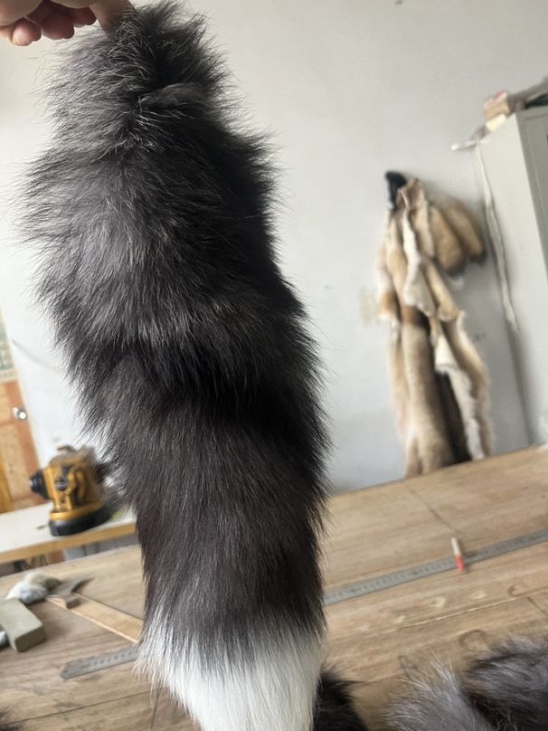 Prezzo speciale, ciondolo per borsa in vera pelliccia di volpe importato, coda di gatto, giocattolo per arricchimento e gioco di ruolo, circa 50 cm_voghion.com