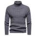 2023 new autumn and winter men's all-match turtleneck pullover sweater fashion warm knitted bottoming shirt_voghion.com