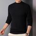 Herr 2024 Vintertröja Enfärgad Halv Turtleneck Cashmere Stickad tröja herr Smal tröja med elastisk botten för herr_voghion.com