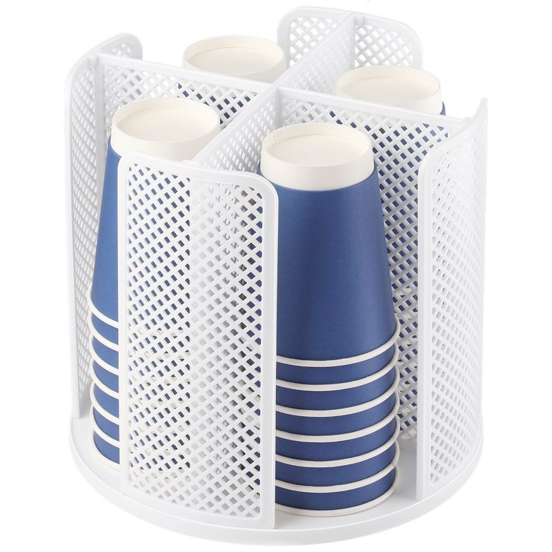 Rotating Coffee Organizer - 4-Compartment Countertop Storage_voghion.com