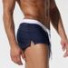 Herren Neue Mode Boxer Anti-Peinlichkeit Solid Color Nylon Badehose_voghion.com