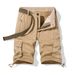 Sommer Neue Casual-Work-Shorts für Herren, Strandhosen aus reiner Baumwolle für Jugendliche, lockere Multi-Bag-Hosen_voghion.com