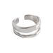 536 Korean Style S Pure INS 2021 New Irregular Double Layer Open Women Versatile Silver Ring_voghion.com