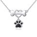Collana Love per donna, ciondolo a forma di osso con goccia di colla, zampa di cane carina, ciondolo in argento nero_voghion.com