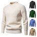 Herrenbekleidung Retro Dicker Pullover Herren Vintage Strickpullover Winter Warm Dicker Zopfmuster Pullover Retro Stil Lässiger Rollkragenpullover Wollmischung_voghion.com