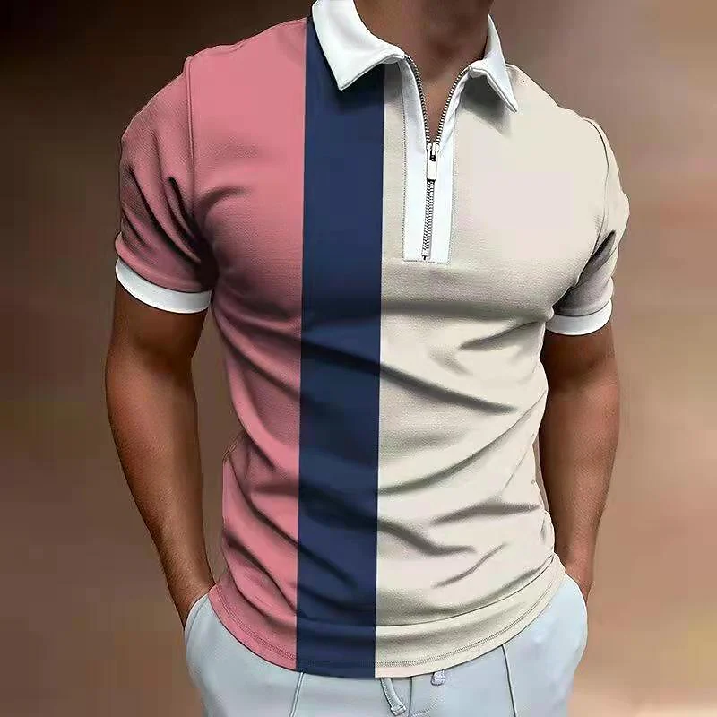 2023 Lässiges Frühlings-Karo-Kurzarm-dünnes Herrenhemd Social-Street-Shirt Herrenmode-Shirt_voghion.com