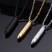Collana con proiettile da uomo, gioielli per coppie, ciondolo in acciaio al titanio, ciondolo in acciaio inossidabile_voghion.com