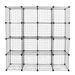 16-Cube Organizer Cube Storage Shelves Wire Cube Storage Origami Shelves Metal Grid Multifunction Shelving Unit Modular Cubbies Organizer Bookcase RT_voghion.com
