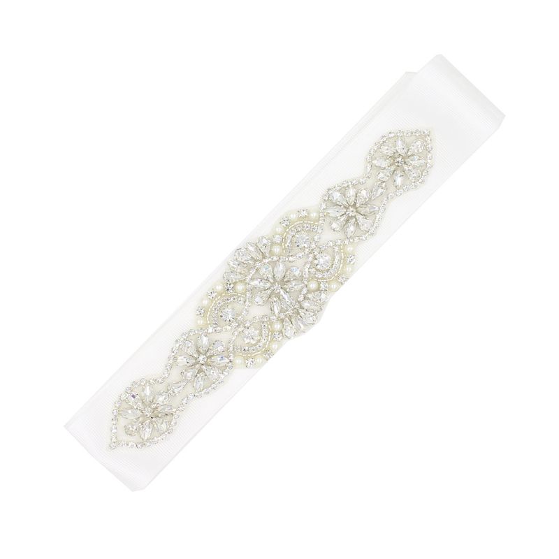 Unisex High-grade pure handmade luxury bridal diamond-waist belt wedding wedding accessories_voghion.com