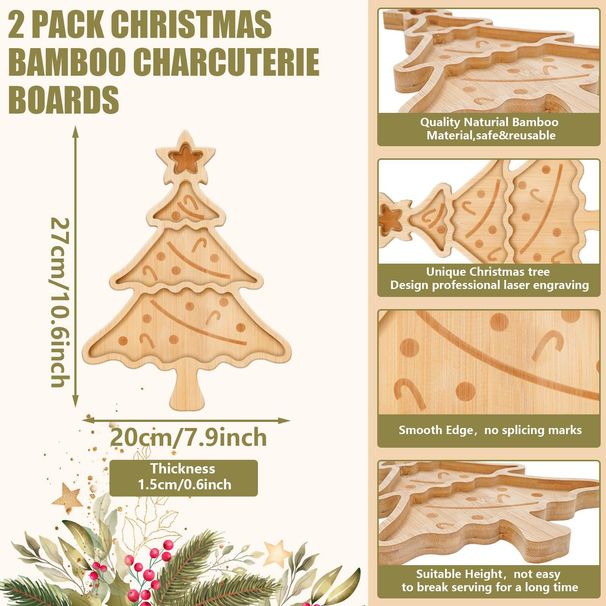 Modern Minimalist Bamboo Tray – Versatile Serving Board For Home & Office (27x20cm, Natural Wood Grain)_voghion.com