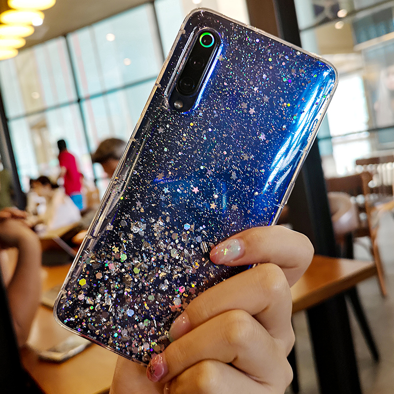 Bling Glitter Star Girl Phone Case For Xiaomi Mi 12 11 Lite Ultra POCO X3 NFC M3 F2 F3 Redmi Note 10 4G 8 9 9S 10T Pro 5_voghion.com