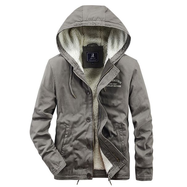 Lammmantel für Herren, Herbst Winter, mit dicker Wolle und Kapuzendesign, vielseitige Outdoor-Arbeitskleidung, Winterkleidung,_voghion.com