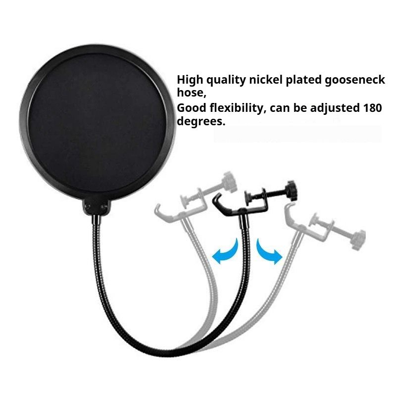 Opname U-förmlech Net Karaokeszelt Geräischer Reduktioun a windproof Live Broadcast Universal Kondensor Duebelschicht Anti-Spray_voghion.com