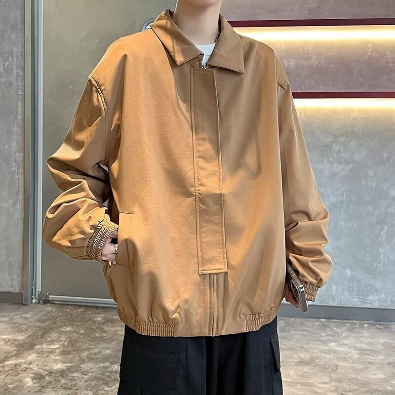 New retro collar, high-end and cool jacket for men in spring and autumn, trendy and popular, niche jacket_voghion.com