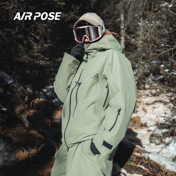 Airpose 2023 Nowy 3L Męski i Snowboardowy Wodoodporny Kombinezon Narciarski Niche Ciepły Top Damski_voghion.com