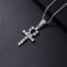 New Diamond-embedded Egyptian Anhe key pendant necklace cross hip hop diamond-embedded_voghion.com