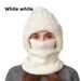 New High Elasticity Solid Color Knitted Scarf Mask One-piece Women Winter Riding Windproof Warm Hat_voghion.com