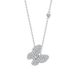 Silver Moissanite Full Diamond Butterfly Necklace For Women Simple And Versatile Temperament Clavicle Chain Earrings Set_voghion.com