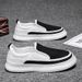 Herren 2025 Neue Sommer Atmungsaktive Faule Dicke Sohle Lässig Trendy Herren Leichte Ein-Fuß-Canvas-Schuhe_voghion.com