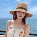 Slaměný klobouk dámský letní slunečník přímořský slunečník letní klobouk s velkou krempou UV opalovací krém klobouk příliv a odliv_voghion.com