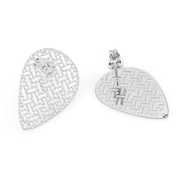 Beliebte leere Unterstützung 304 Edelstahl Wassertropfen Hohlgürtel Hängenadel Ohrschmuck Zubehör DIY Handarbeit_voghion.com