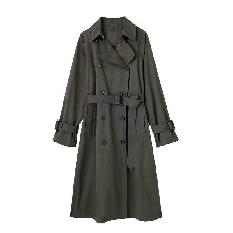 2024 Herbstneuheit: Damen Freizeitkleidung mit Gürtel und Schnallenverzierung Windjacke Mantel w085 895579_voghion.com