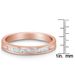 10K Rose Gold over .925 Sterling Silver 1/5 Cttw Diamond Channel-Set Stackable Band Ring (H-I Color, I1-I2 Clarity)_voghion.com