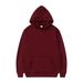 Men's Casual Solid Color Hooded Sweatshirt - Lightweight Breathable Pullover With Side Pockets For Sports & Daily Wear_voghion.com