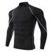2025d Felpa con collo alto da uomo, a maniche lunghe, con collo alto, elastica, ad asciugatura rapida, per autunno e inverno, fitness PRO Sports Running_voghion.com