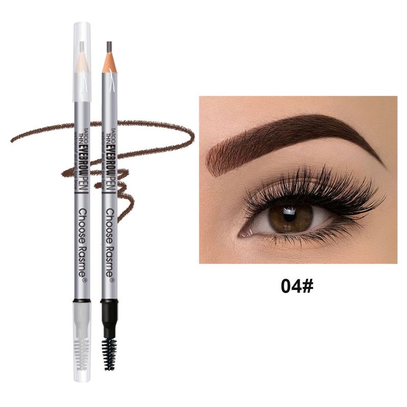 5 Faarwen Wenkbrauenstift, duebelkäppeg haart Kär, waasserdicht, laang haltbar, schweessbeständeg, net verschmieren, kee Make-up ewechhuelen, Wenkbrauenstift_voghion.com