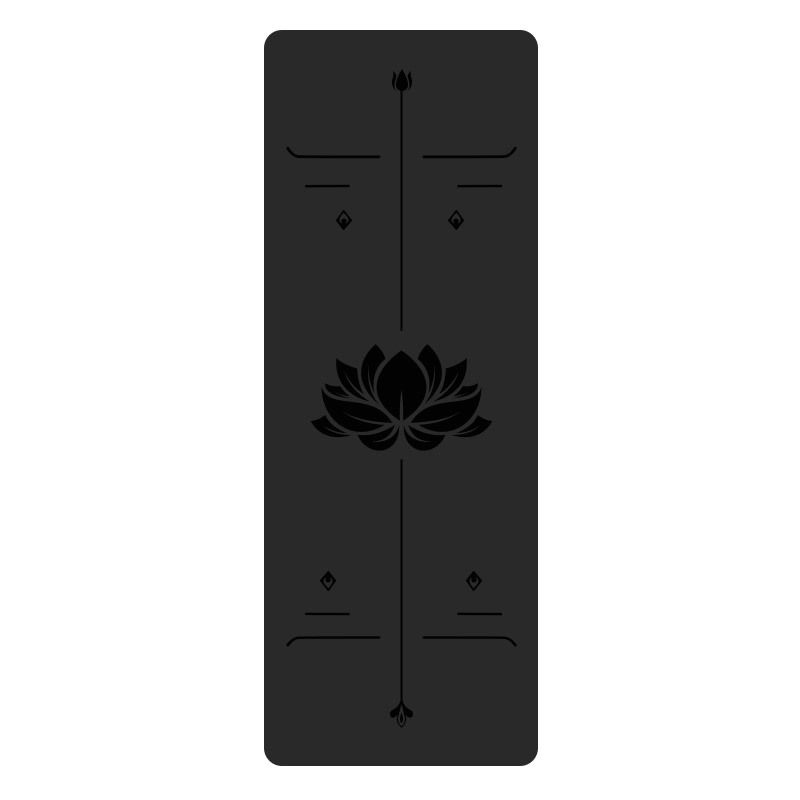 Naturgummi PU yoga anti-skrid og svedabsorberende fitnessmåtte, udvidet træningscenter, lotus holdning linje stil_voghion.com