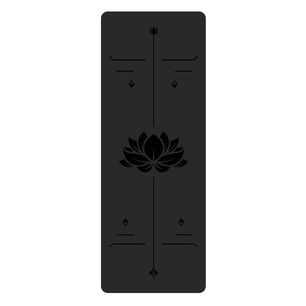 Naturgummi PU yoga anti-skrid og svedabsorberende fitnessmåtte, udvidet træningscenter, lotus holdning linje stil_voghion.com