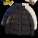Herrenbekleidung Herren Winter Stehkragen Baumwolljacke - Verdickter warmer Puffermantel für Freizeit- und Alltagskleidung (Schwarz, Blau, Khaki, Größen M-5XL)_voghion.com
