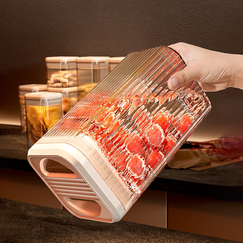 Five Grains Sealed Flour Snap Box Press-Type Food-Grade Plastic Jar Snack Storage Container_voghion.com