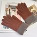 Warmer Touchscreen für Studenten, Winterhandschuhe, verdickte, einfarbige, gestrickte Vollfinger-Fahrradhandschuhe für den Außenbereich_voghion.com