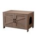 Cat Litter Box Enclosure, Litter Box Furniture Hidden With Barn Door, Wooden Cat Washroom Furniture, Cat House, End Table, Fit Most Of Litter Box, G_voghion.com