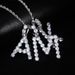 Gioielli da uomo e da donna - Collana con ciondolo a forma di lettera in stile hip hop con zirconi cubici e 26 ciondoli dell'alfabeto, catena placcata in oro e argento per un look streetwear_voghion.com