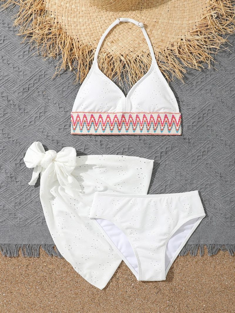 Damski Średni i Duży Dziecięcy Trzyczęściowy Bikini Dziewczęcy Kostium Kąpielowy Producent Hurtowy_voghion.com