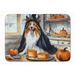 Tappeto da cucina con zucche Sheltie, cuscino in schiuma lavabile in lavatrice, comfort autunnale o da bagno, tappetino da cucina, memory foam anti-fatica_voghion.com