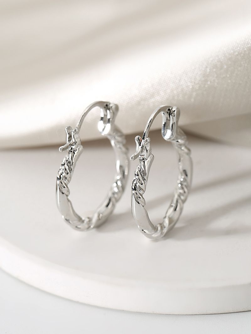 Earrings Twisted Earrings, High End Gold Earrings, Personalized Fashion, Twisted Round Earrings_voghion.com