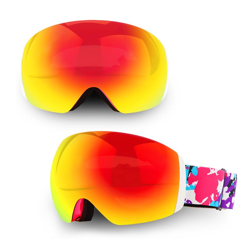Ski goggles with large spherical surface adults, double-layer durable anti fog ski goggles, skiing equipment for men and_voghion.com