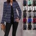 Eleganter ärmelloser Blazer für Damen – Büroweste mit geometrischem Druck und Polokragen (10 Farben, S-3XL)_voghion.com