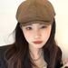 Blogger Style Summer Women's Breathable Cotton Linen Reversible Korean Version Of The British Beret Baseball Cap_voghion.com