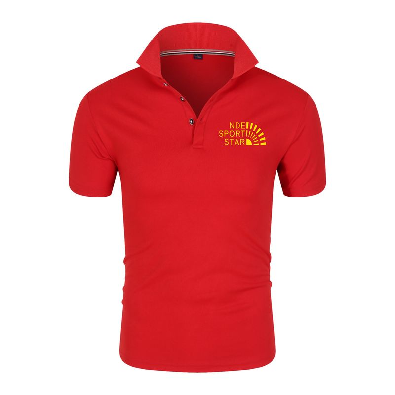 Męska casualowa koszulka polo z krótkim rękawem, biznesowa, luksusowa koszulka T-shirt Męska modna, oddychająca koszulka polo_voghion.com