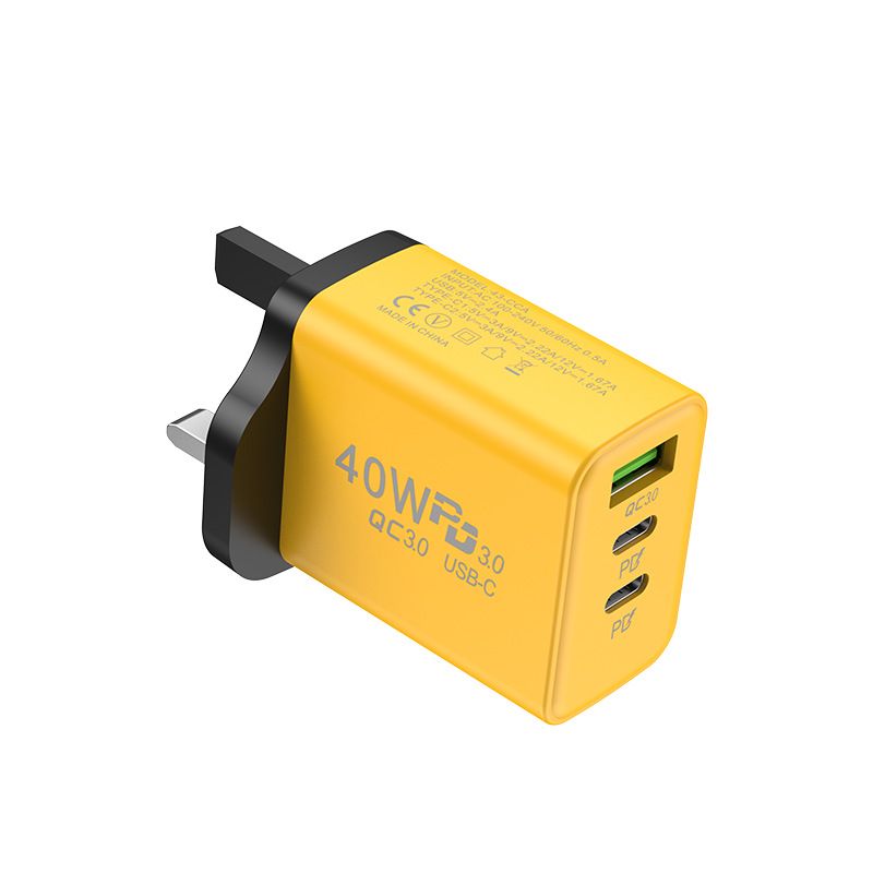 Új USB+2PD Type-C mobiltöltő, többportos amerikai, európai és brit utazó gyorstöltő fej_voghion.com